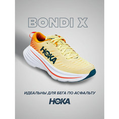 Кроссовки HOKA, полнота B (US)/ на среднюю стопу, размер US8.5/UK 7/EU40 2/3/JPN25.5, светло-желтый