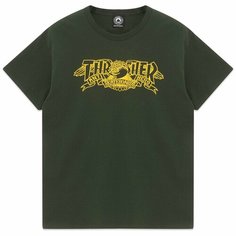 Футболка THRASHER, размер L, forest green