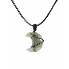 Колье SILVARIE, лабрадор, длина 74 см, серый