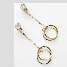 Серьги клипсы ТероПром, золотистый