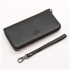 Портмоне Dierhoff, фактура зернистая, гладкая, черный