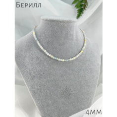 Колье, длина 44 см, розовый, серебряный, белый, голубой СафариЯ