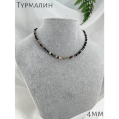 Колье, длина 47 см, коричневый, розовый, серебряный, зеленый СафариЯ