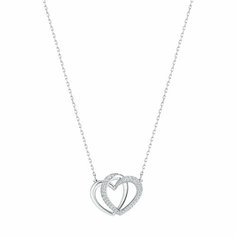 Колье SWAROVSKI, кристаллы Swarovski, длина 38 см, серебристый