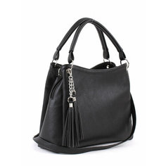 Сумка кросс-боди Медведково, фактура зернистая, черный