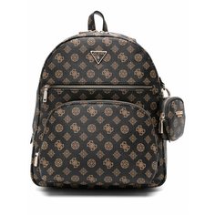 Рюкзак GUESS, фактура зернистая, коричневый
