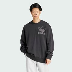 Свитшот adidas Свитшот adidas Adicolor Trefoil Crewneck, размер L, , black