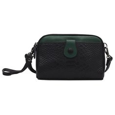 Сумка кросс-боди , фактура под рептилию, зеленый Нет бренда