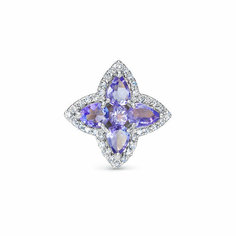 Подвеска Vesna jewelry, белое золото, 585 проба, родирование, танзанит, фиолетовый