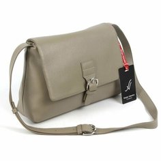 Сумка мессенджер Sergio Valentini, фактура гладкая, светло-бежевый