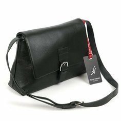 Сумка мессенджер Sergio Valentini, фактура гладкая, темно-зеленый