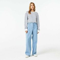 Джинсы широкие LACOSTE, размер T24, светло-синий