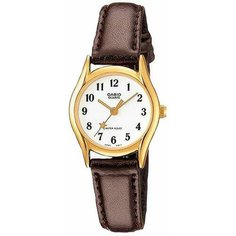 Наручные часы CASIO, белый, золотой, коричневый