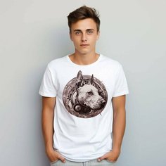 Футболка PrintLemura с бультерьером, размер 44, с бультерьером 2