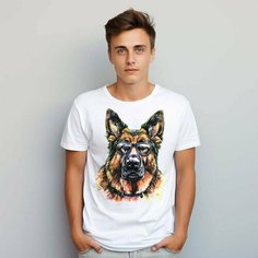 Футболка PrintLemura с овчаркой, размер 46, с овчаркой 2