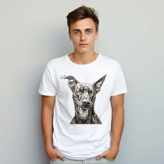 Футболка PrintLemura с доберманом, размер 48, с доберманом 3