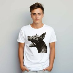 Футболка PrintLemura с доберманом, размер 46, с доберманом