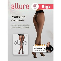 Колготки ALLURE Fashion Riga, 40 den, размер 4, черный