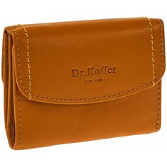 Портмоне Dr.Koffer, фактура гладкая, желтый