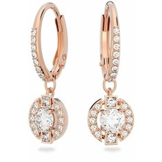 Серьги с подвесками SWAROVSKI, кристаллы Swarovski, розовое золото
