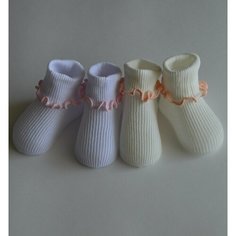 Носки Belino новорожденные, 2 пары, размер 0-6 месяцев, , белый