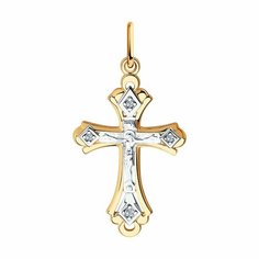 Подвеска Diamant, красное золото, 585 проба, фианит