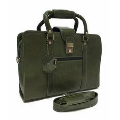 Сумка саквояж Black Buffalo, фактура зернистая, зеленый