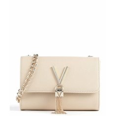 Сумка кросс-боди Valentino, фактура перфорированная, бежевый