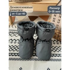 Пинетки EKBBABY, размер 0-18 месяцев, графит