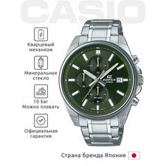 Наручные часы CASIO Edifice, зеленый/серебряный