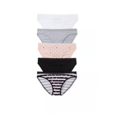 Трусы Victorias Secret, комплект из 5 шт., размер M, черный