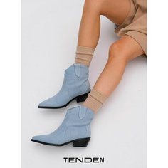 Носки TENDEN, размер one size, синий/бежевый