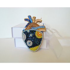 Брошь, стразы, синий, желтый, голубой Cute Brooches