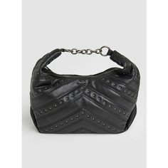 Сумка хобо Pepe Jeans, фактура стеганая, black