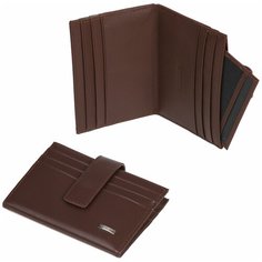 Визитница FABRETTI, фактура гладкая, коричневый