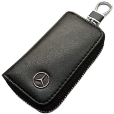 Ключница, матовая фактура, Mercedes, черная Wash Podarok