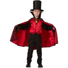 Карнавальный костюм Батик Дракула красный размер 140-68 8078 на праздник, на утренники, на хэллоуин, на новый год, в подарок.