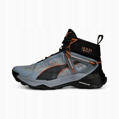 Кроссовки PUMA Explore Nitro Mid GTX, размер US 10.5 , UK 9.5 , EUR 44, серый/оранжевый