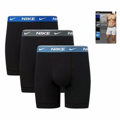 Трусы NIKE, комплект из 3 шт., размер S, черный/синий