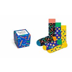 Носки Happy Socks, комплект, 3 пары, размер 36-40, синий