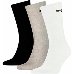 Носки PUMA, комплект, 3 пары, размер 4346, серый