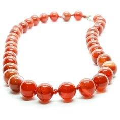 Бусы KamenOpt, сердолик, длина 47 см, оранжевый