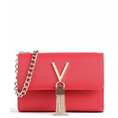 Сумка кросс-боди Valentino, фактура перфорированная, красный
