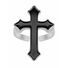 Кольцо-кулон OTOKODESIGN, эмаль, безразмерное, ширина 20 мм, черный