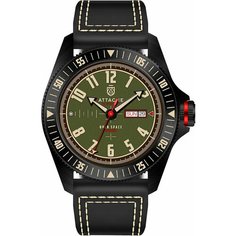Наручные часы ATTACHE, черный, хаки