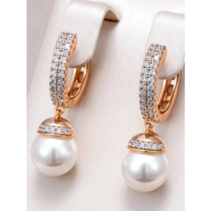 Комплект бижутерии XINQUAN jewelry: серьги, жемчуг имитация, золотистый