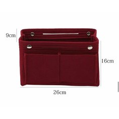 Органайзер для сумки 26х16, , бордовый Нет бренда