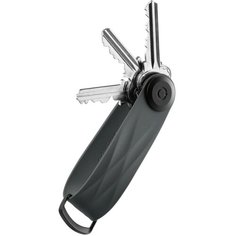 Ключница Orbitkey, гладкая фактура, темно-серый