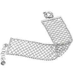 Браслет STILE ME, серебро, 925 проба, родирование, длина 18 см., серебристый