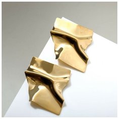 Серьги пусеты Queen Fair, размер 5 мм, золотистый